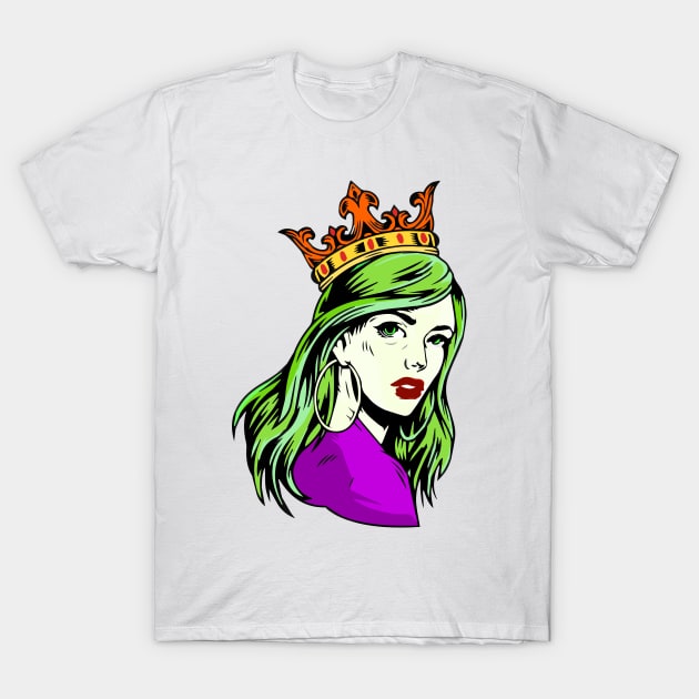 Princess with a golden crown T-Shirt by Right-Fit27